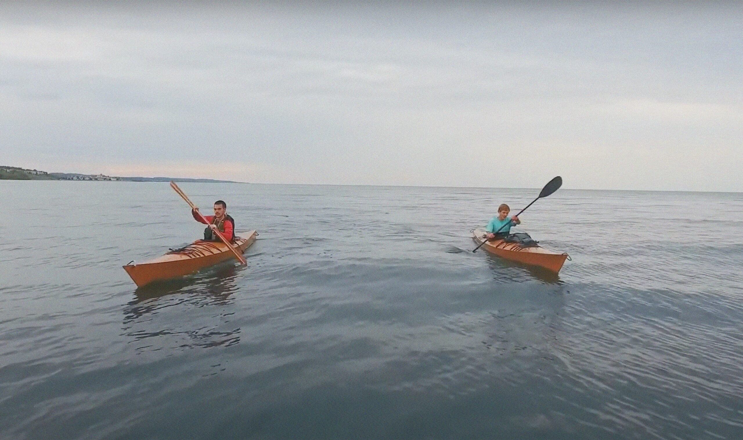 People kayaking